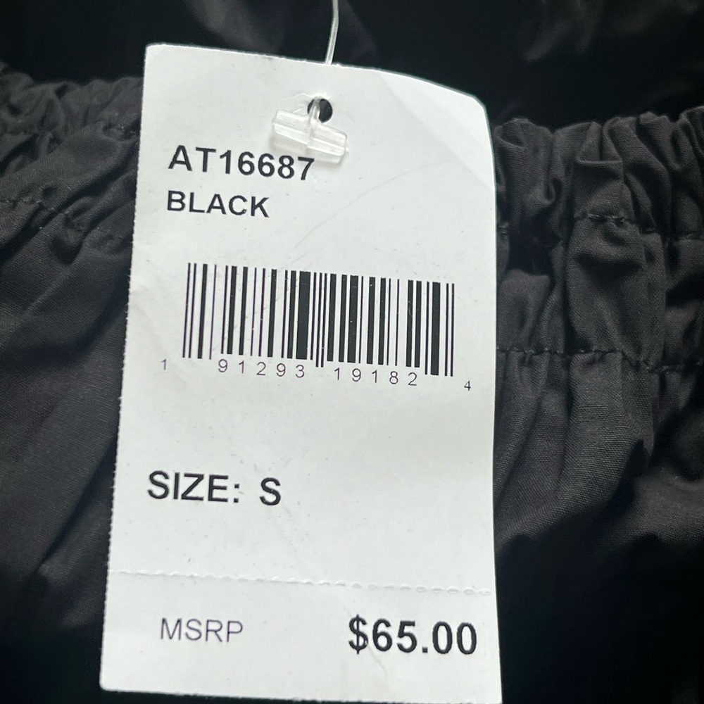 NWT ASTR The Label Savina Puff Bubble Sleeve Square Neck Smocked Peplum Top S - Picture 8 of 12